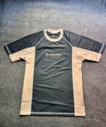 Premium Cotton T-shirt (Black-Off white) - Image 2